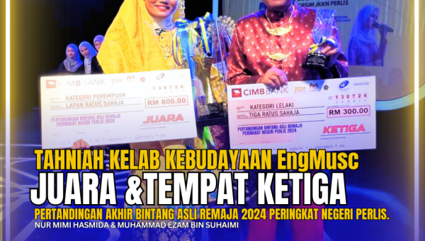 Winner and 2nd Runner-Up for Pertandingan Akhir Bintang Asli Remaja (State)
